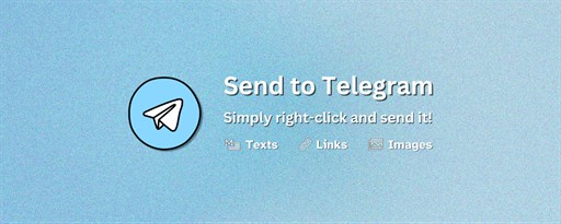 Send to Telegram marquee promo image