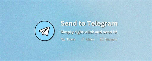 Send to Telegram marquee promo image