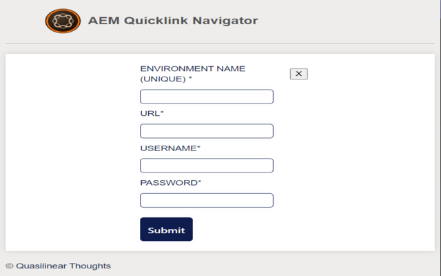 AEM Quicklink Navigator