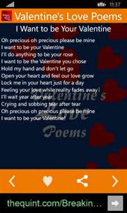 Valentine's Love Poems screenshot 4