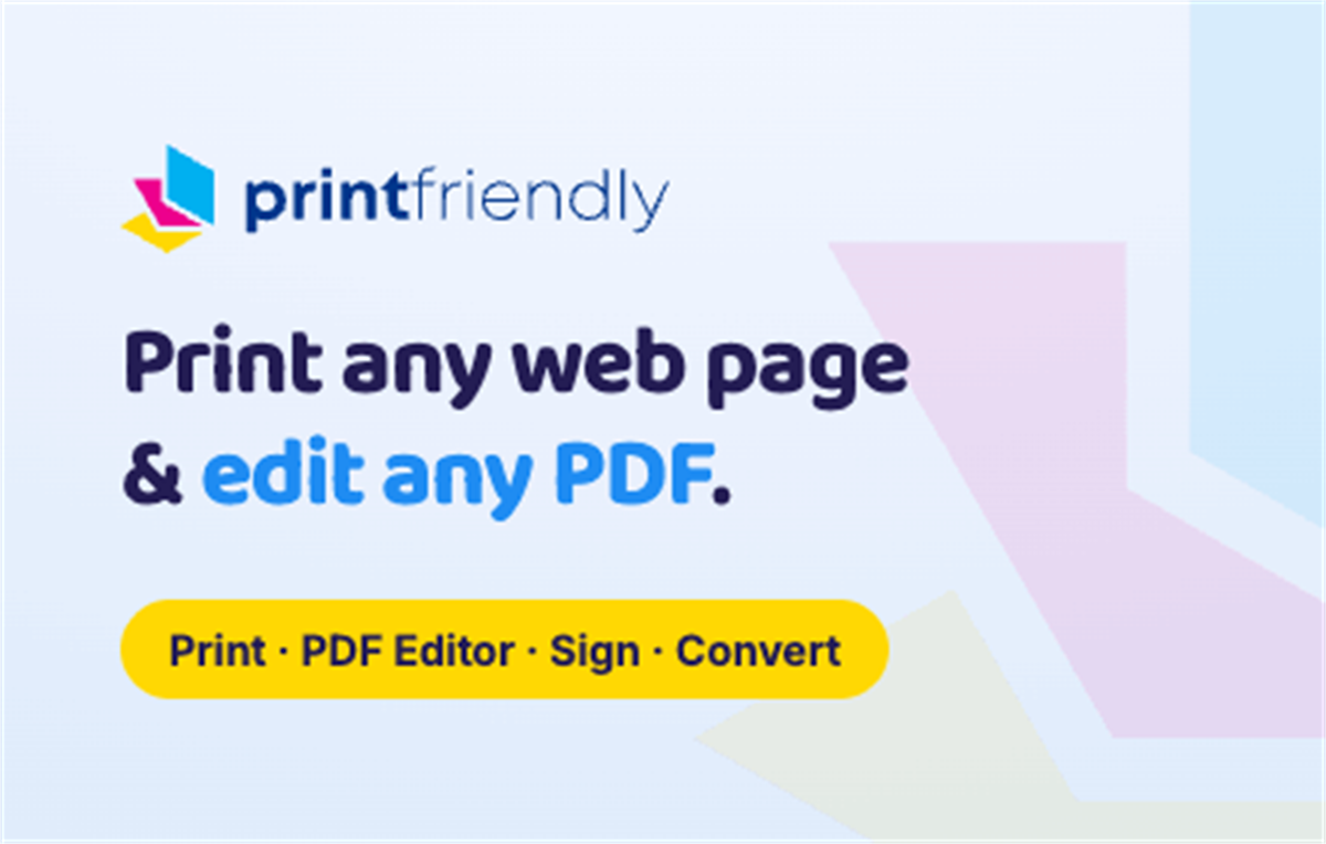 PrintFriendly: Reader Mode, PDF Editor, Screenshots