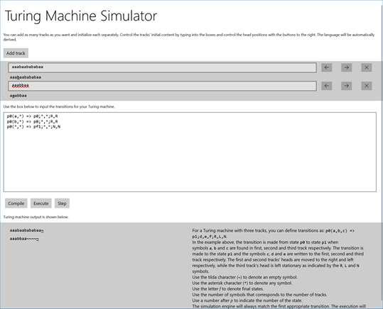 Turing Machine Simulator screenshot 1