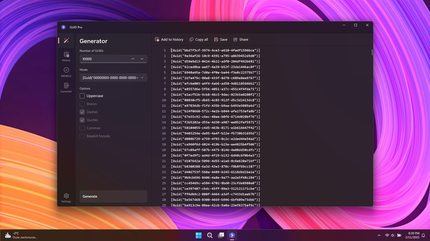 #1. GUID Pro (Windows) Által: Michał Łeptuch