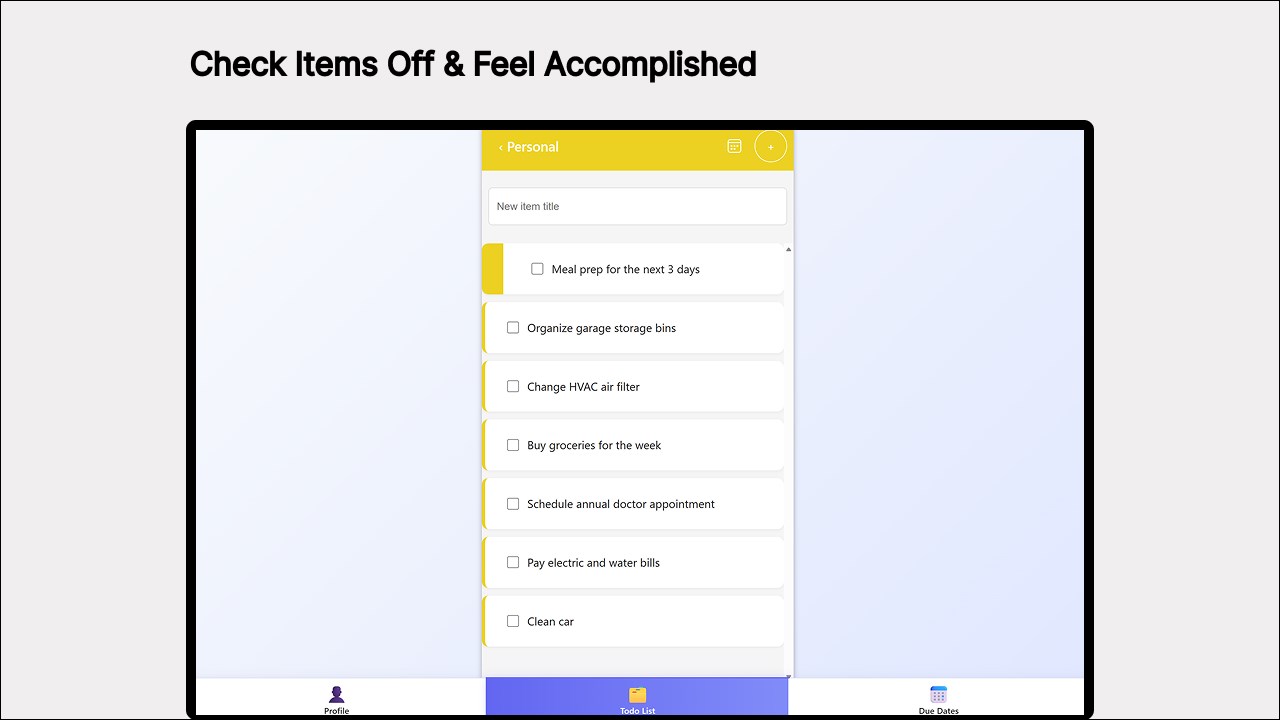 My To-do List screenshot