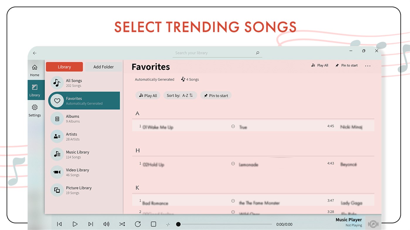 #3. Music Player - MP3 Audio Player (Windows) Ved: Picture Perfect Apps