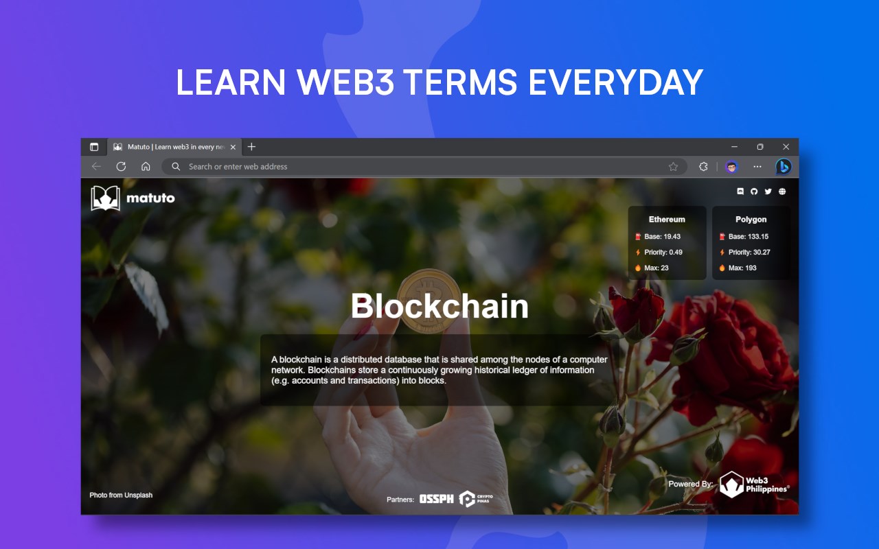 Matuto | Learn web3 in every new tab