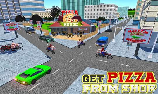Pizza Delivery Moto Bike Rider screenshot 1
