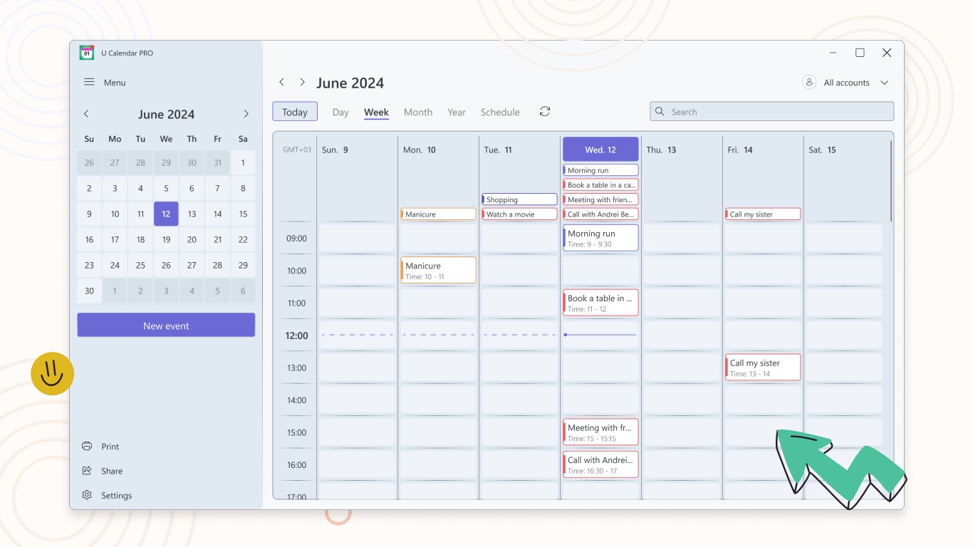 U Calendar PRO screenshot