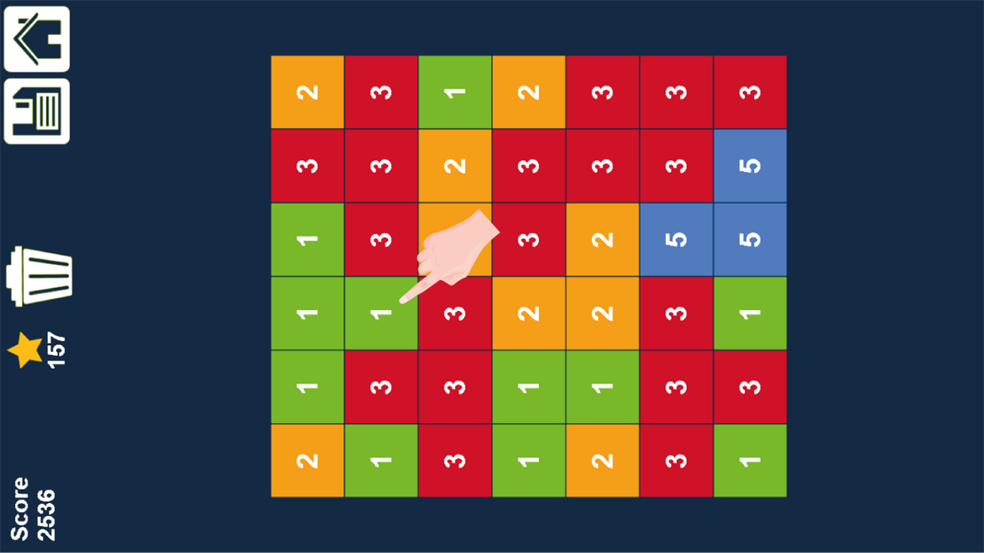#2. Tap n Merge Numbers: Match-2 Same Game (Windows) โดย: Amr Hassan