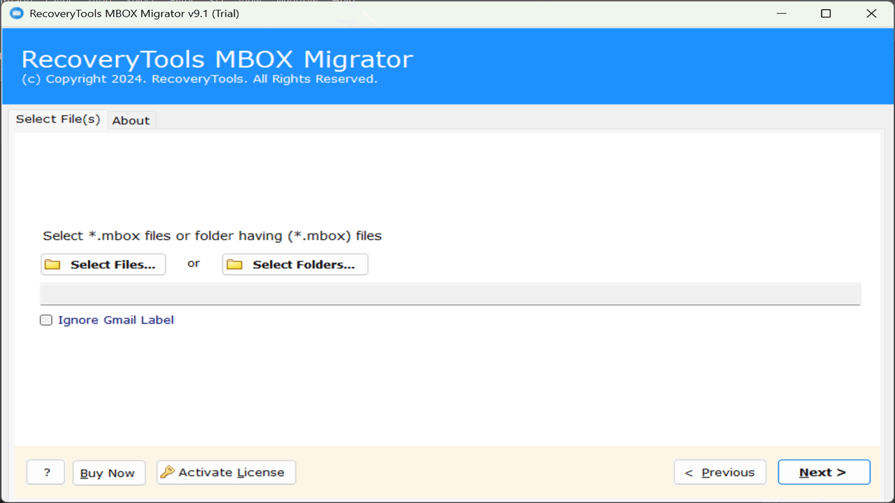 Snapshot 3 of RecoveryTools MBOX to Google Workspace Import Tool
