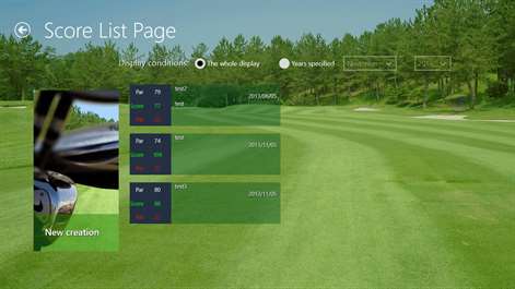 Golf Score Management & Score Transition View Screenshots 2
