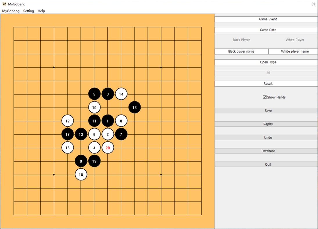 #1. MyGobang pro (Windows) Podle: yutianjian