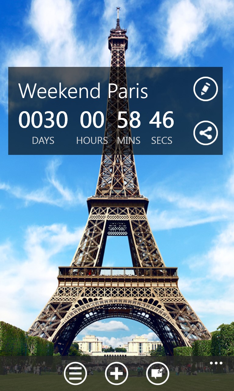 Holiday and Vacation Countdown Timer Free for Windows 10 Mobile