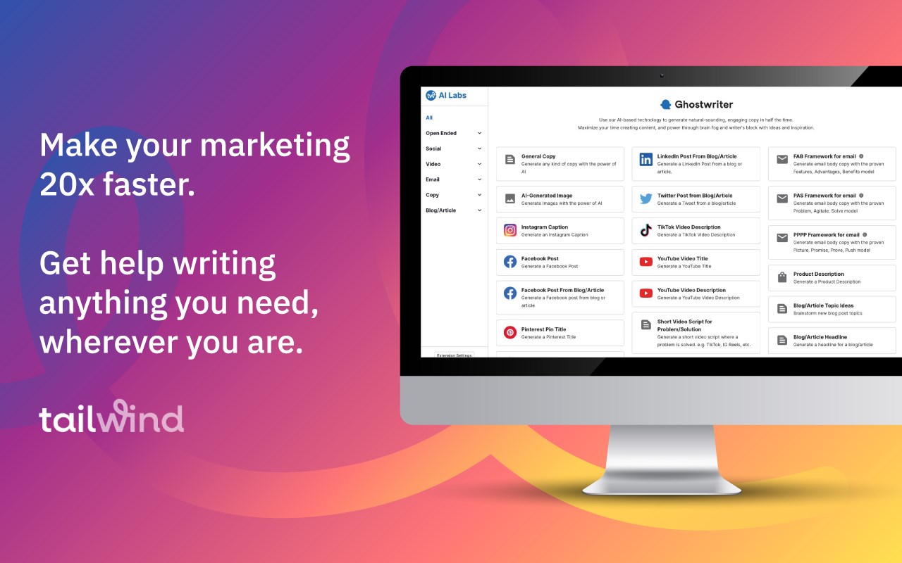 Tailwind – AI marketing content assistant