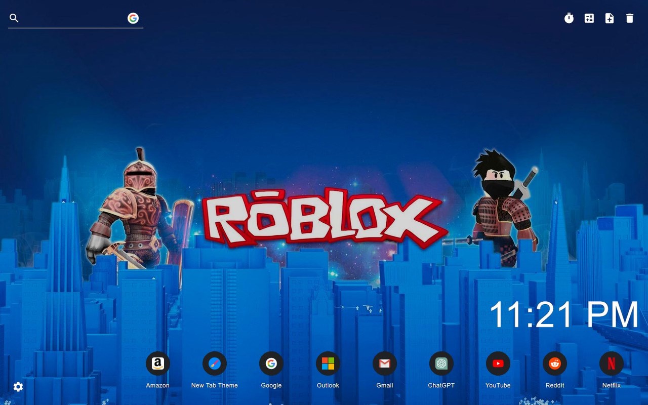Roblox New Tab Wallpaper Theme