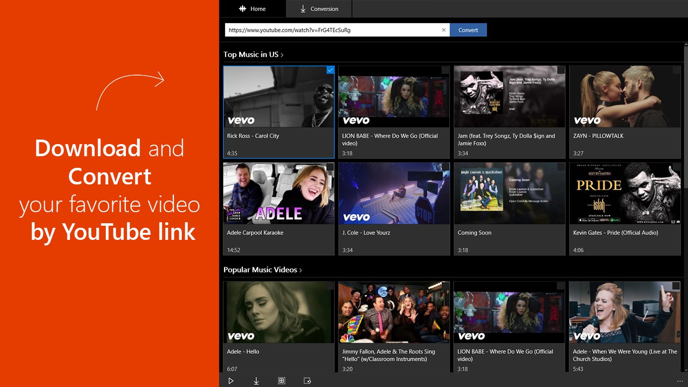 Converter for YouTube by Flvto.com for Windows 10