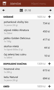 Caloric Charts screenshot 1