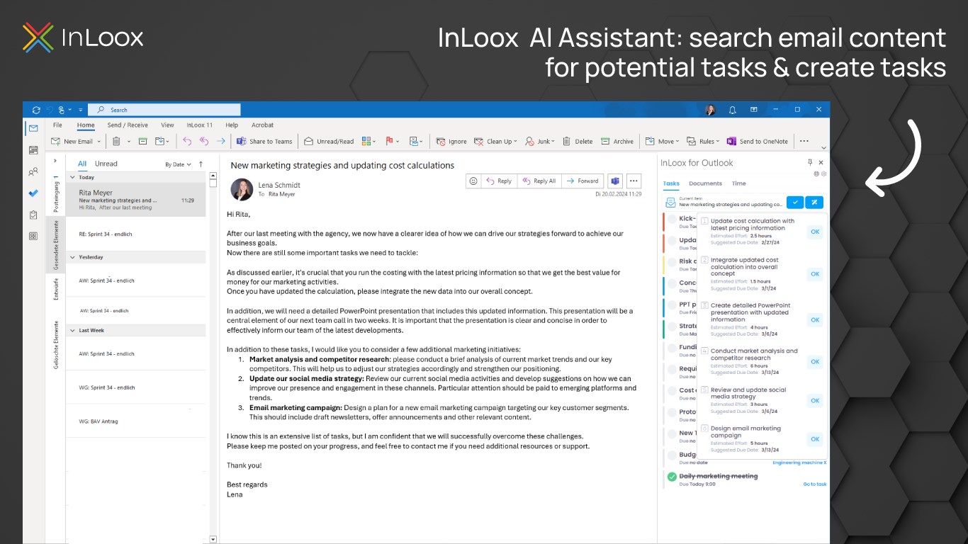 Snapshot 4 of InLoox for Outlook
