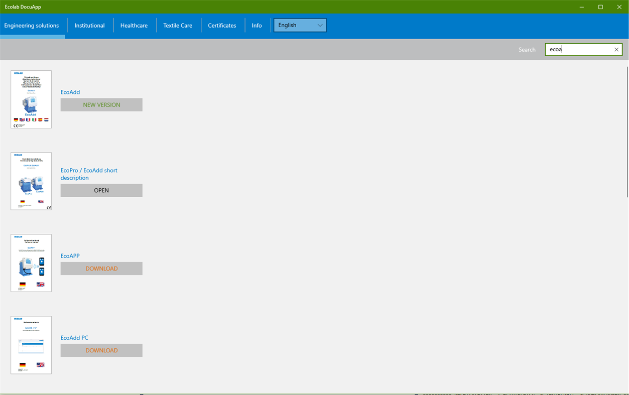 #2. Ecolab DocuAPP (Windows) Door: Ecolab Engineering GmbH