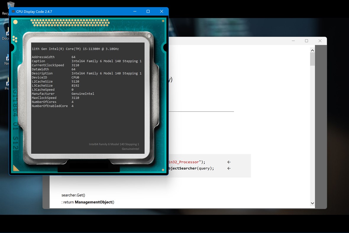 #5. CPU Display Code (Windows) By: Million