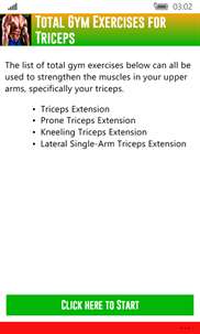 Total Gym Exercises for Triceps screenshot 1