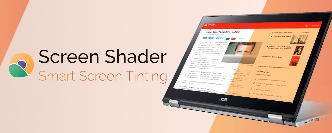 Screen Shader | Smart Screen Tinting - Health & Productivity Edge Add-on