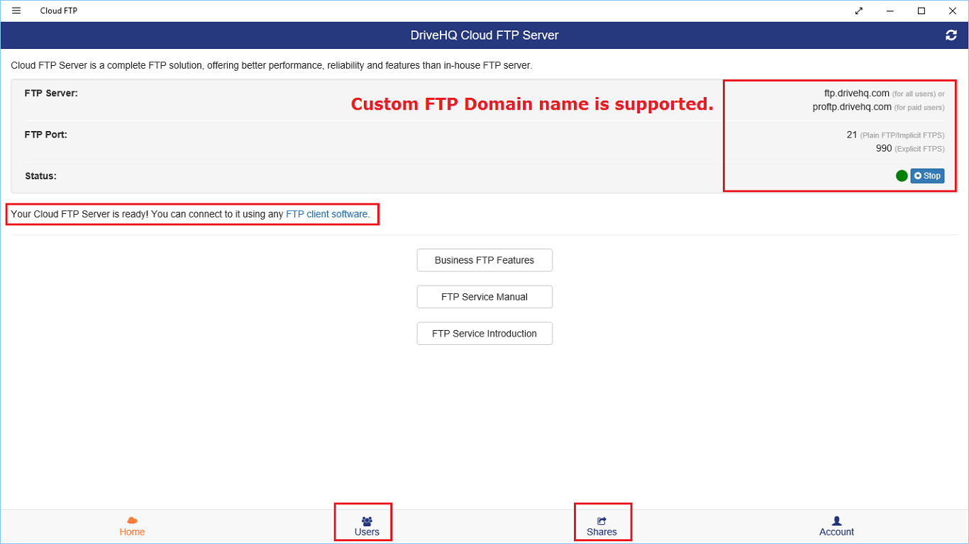 【图】DriveHQ Cloud FTP Server(截图3)