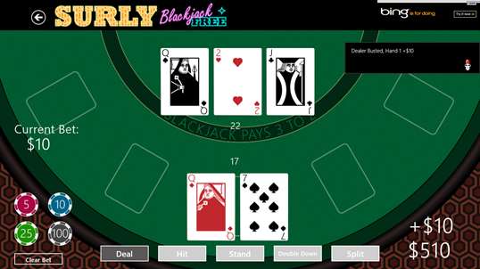 Blackjack Pro Free screenshot 2