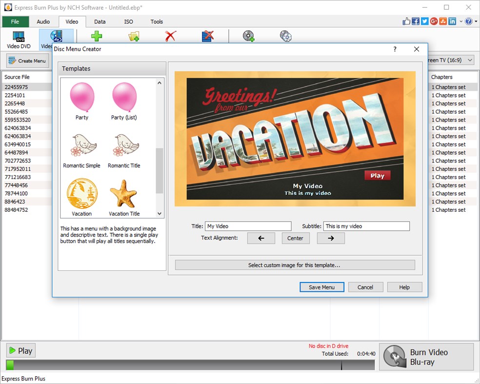 #4. Express Burn (Windows) Ved: NCH Software