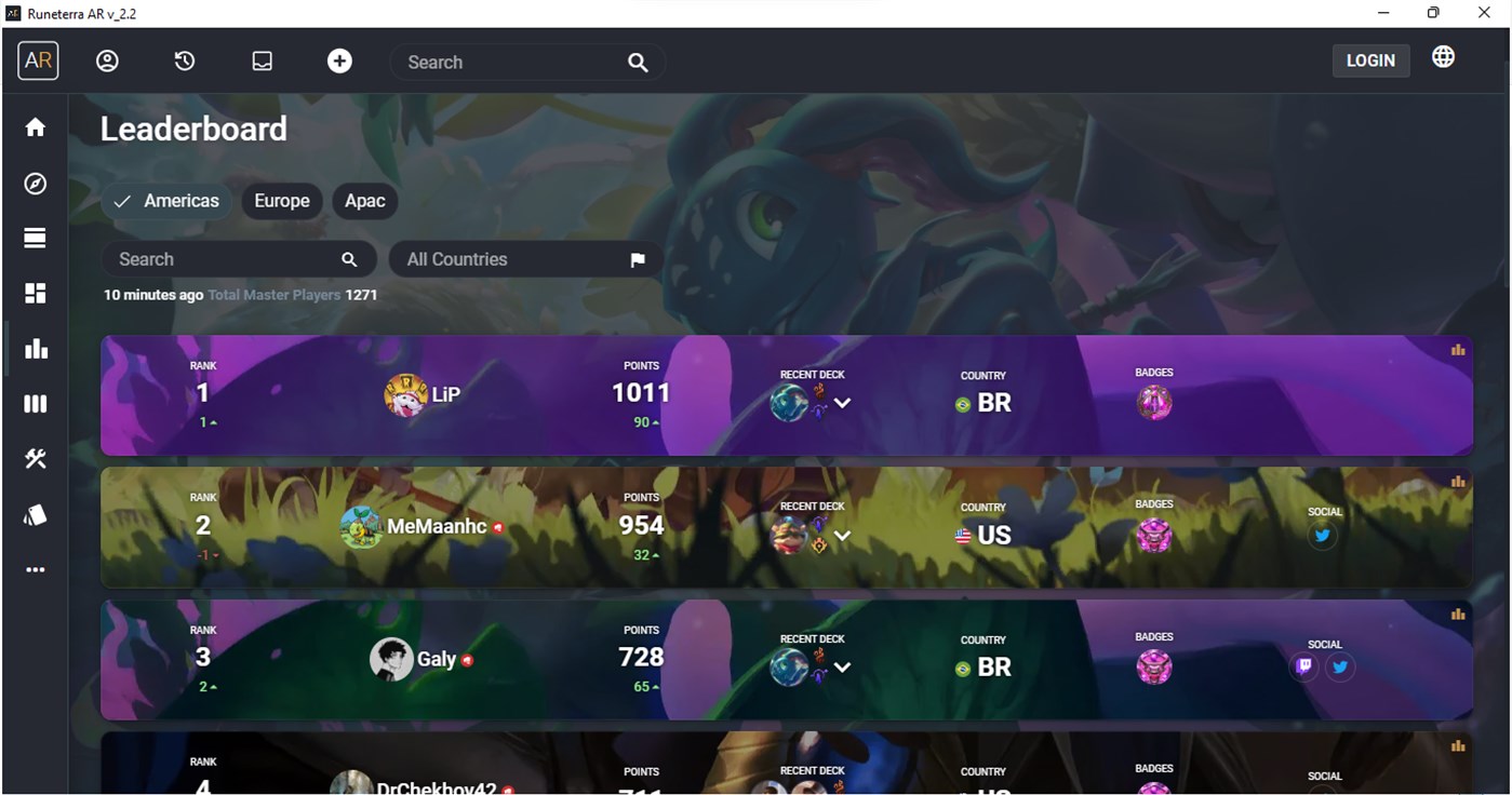 #4. Runeterra AR Tracker (Windows) Által: Program AR