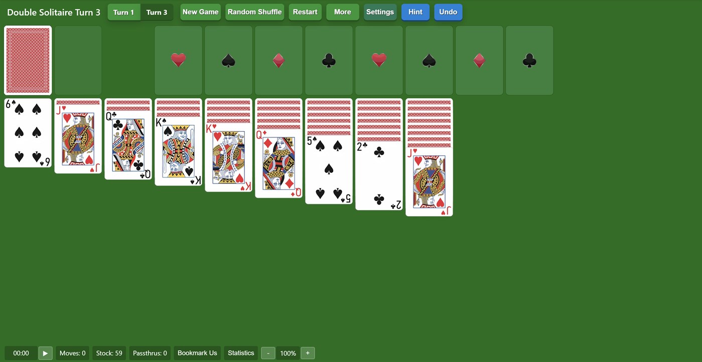 #1. Double Solitaire Turn 3 Solitairex (Windows) 由: Solitairen