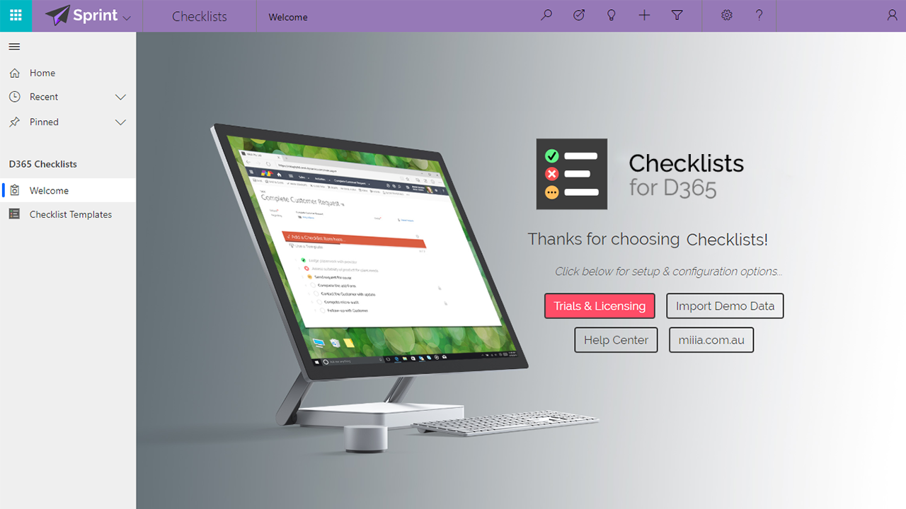 Snapshot 6 of Checklists for D365