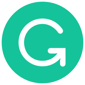Logotipo de la aplicación para Grammarly for Microsoft Word.