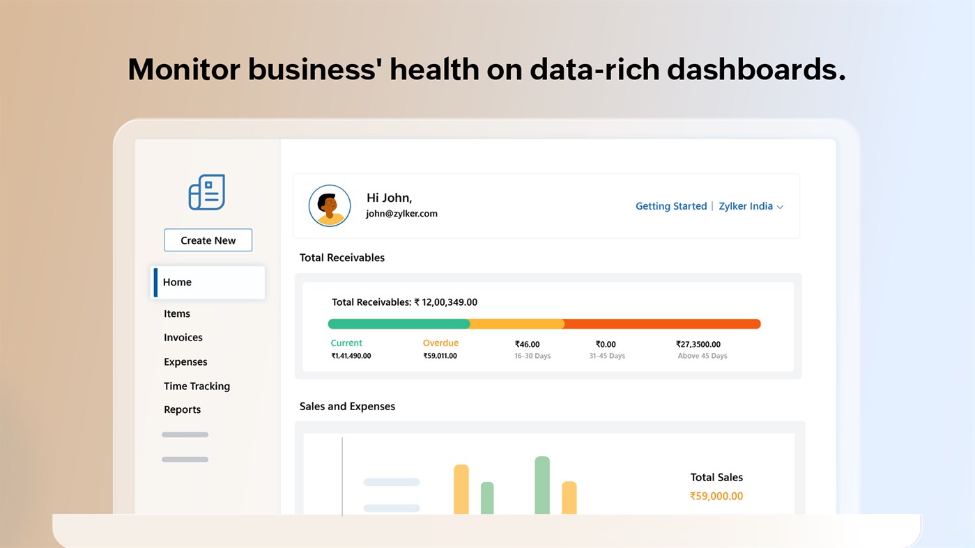 #3. Zoho Invoice - Free Invoicing for Businesses (Windows) Podle: Zoho Corp