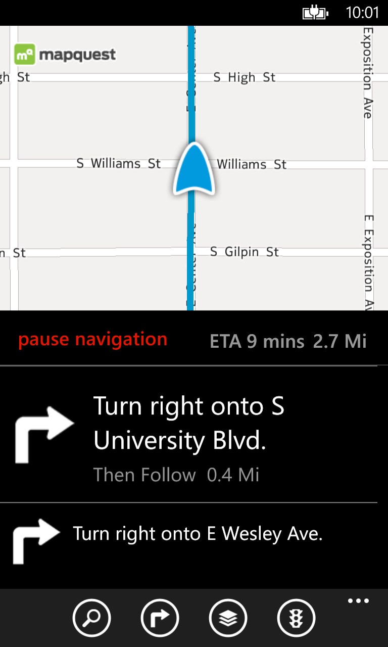 MapQuest for Windows 10 Mobile