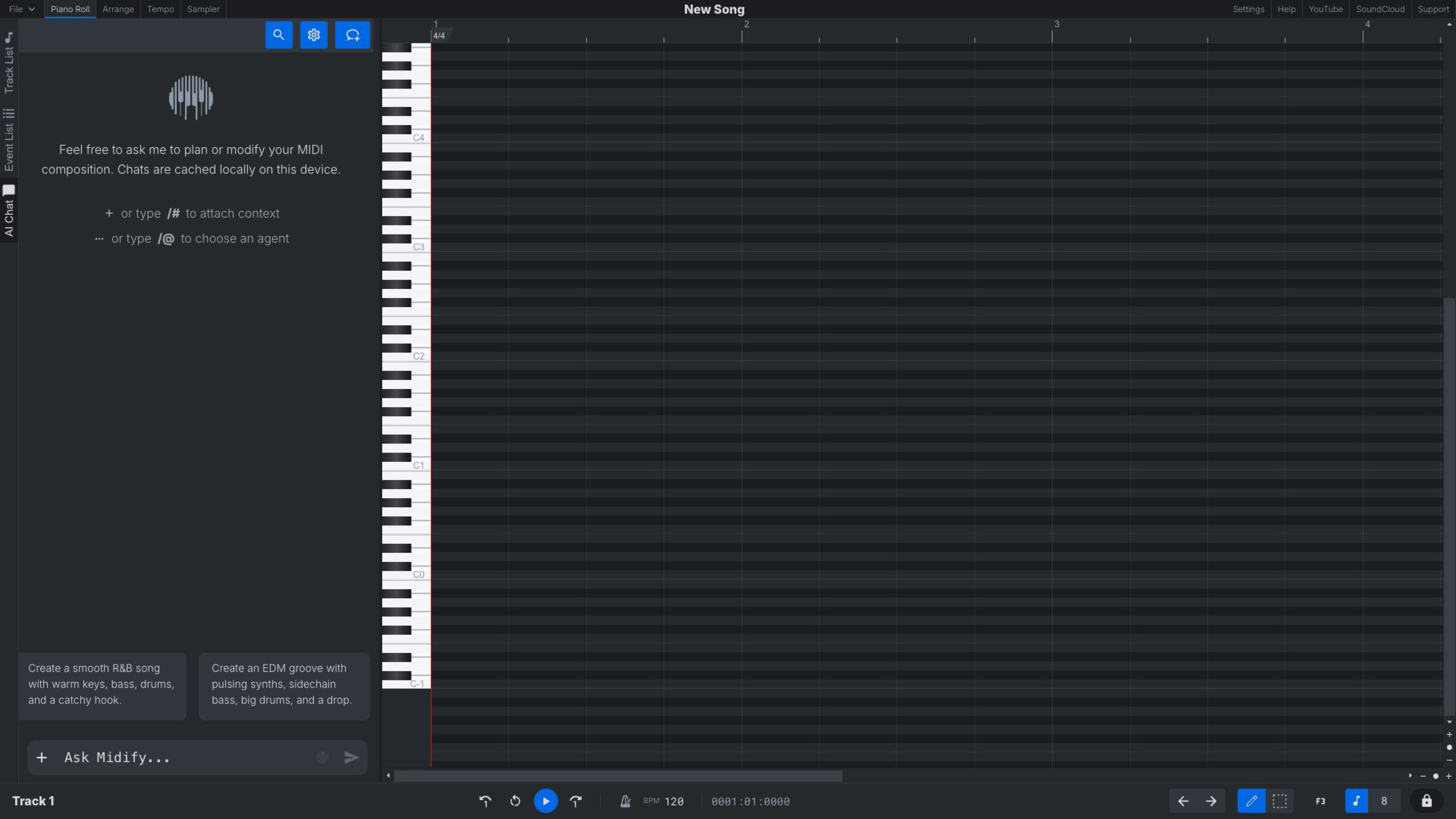 Midify screenshot