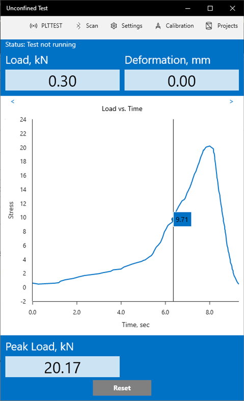 #1. Unconfined Test (Windows) 来自: Geotechnical Consulting and Testing Systems LLC