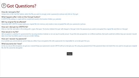 CRYPTO File Encryption Screenshots 2