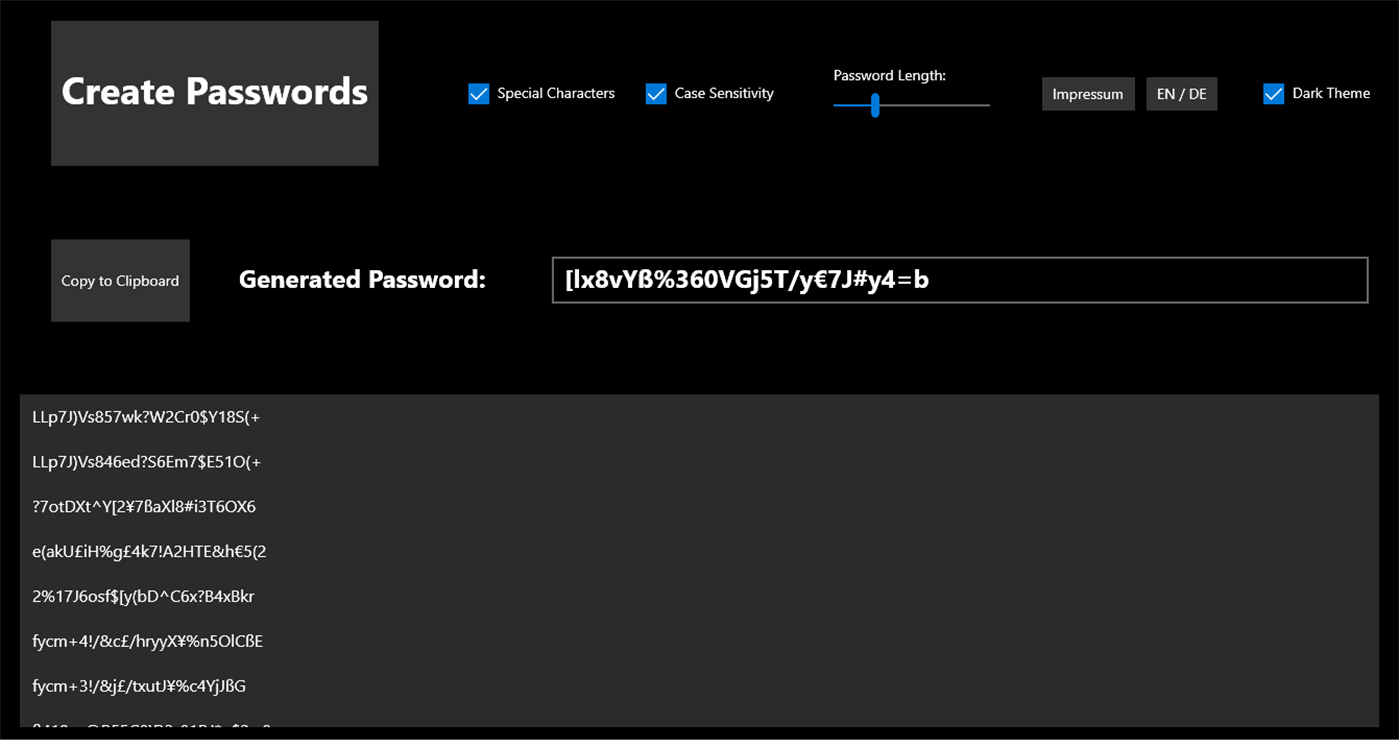 #1. Password Creator 2 (Windows) 由: ImaginationFactory