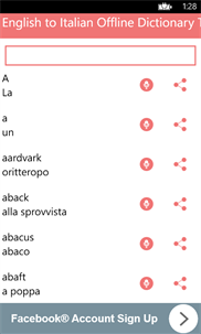 English to Italian Dictionary Translator screenshot 2