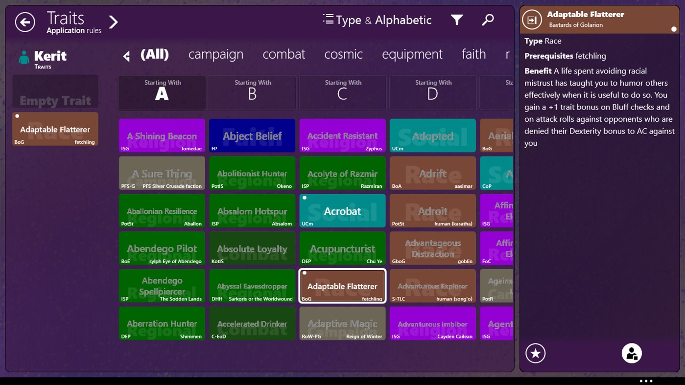 #5. OGL Trait Browser (Windows) Bởi: Merlin's Workshop