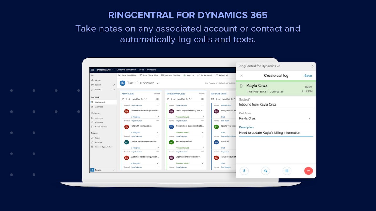 Snapshot 5 of RingCentral for Dynamics 365
