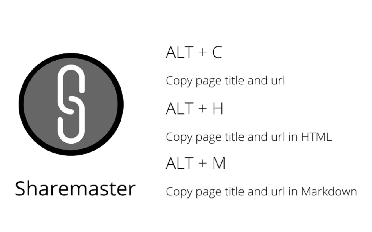 Sharemaster: Copy Title & URL with Shortcut