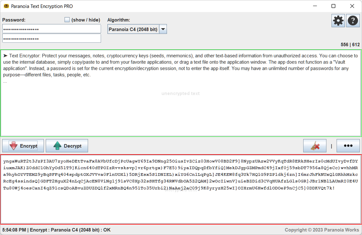 #3. Paranoia File Encryption & Text Encryption PRO (Windows) 作者: Paranoia Works