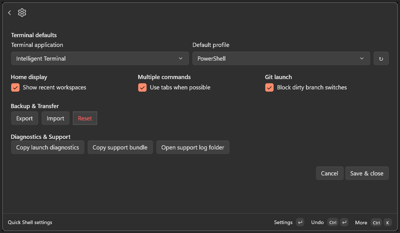 #2. Quick Shell for CmdPal (Windows) Von: tonythethompson