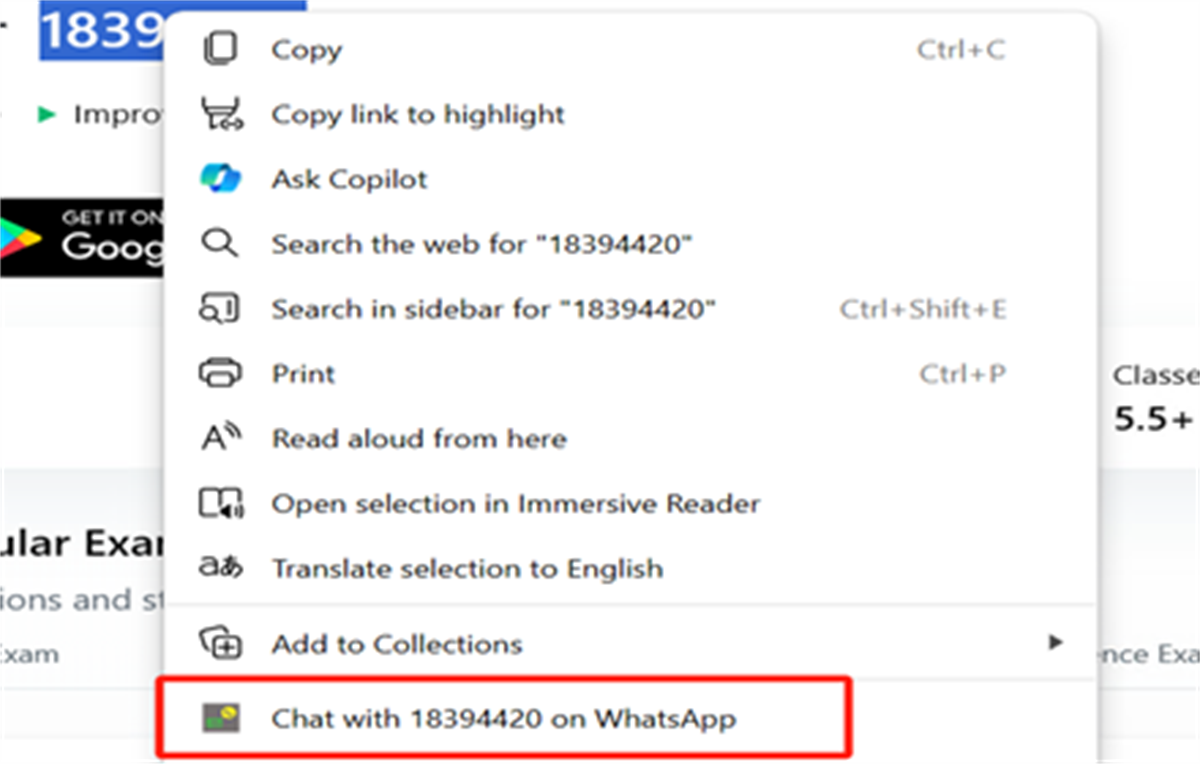 whatsapp shortcut