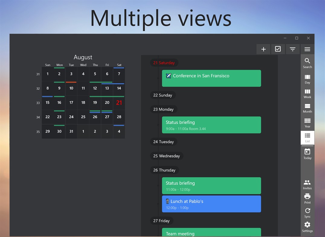 #3. One Calendar (Windows) 게시자: Code Spark