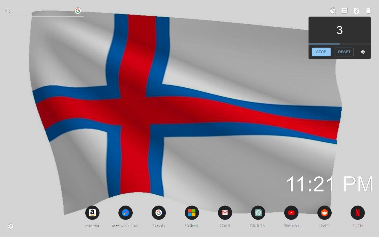 Faroe Islands Flag Wallpaper New Tab