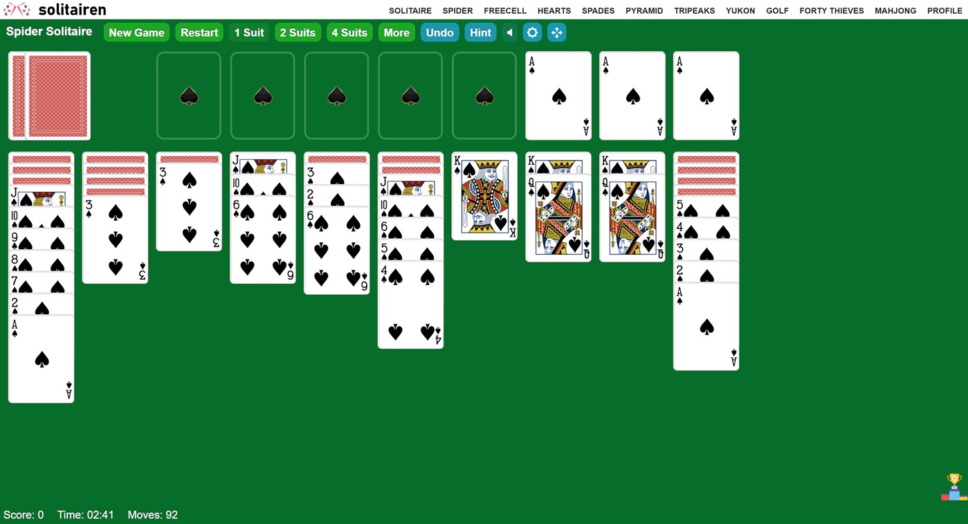 #2. Spider Solitaire Solitairen Game (Windows) Podle: Solitairen