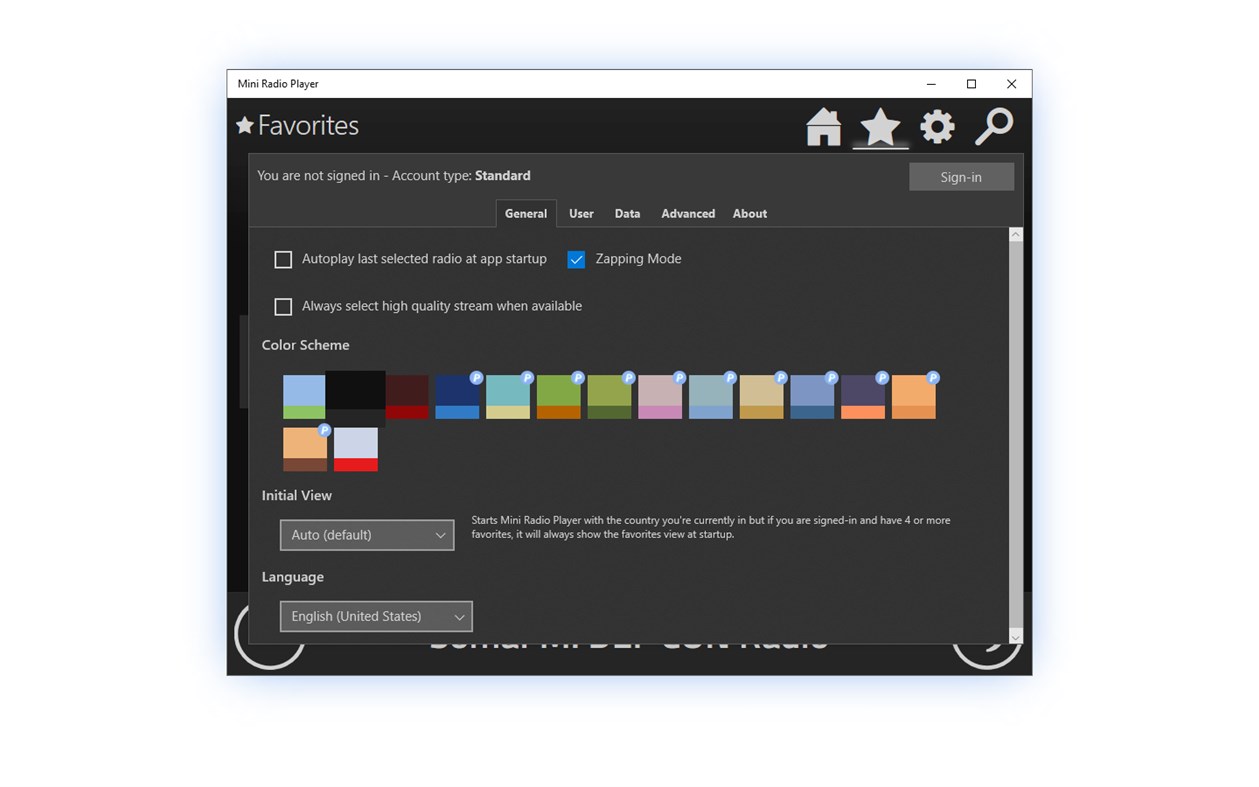 #6. Mini Radio Player (Windows) Podle: Mini Radio Player